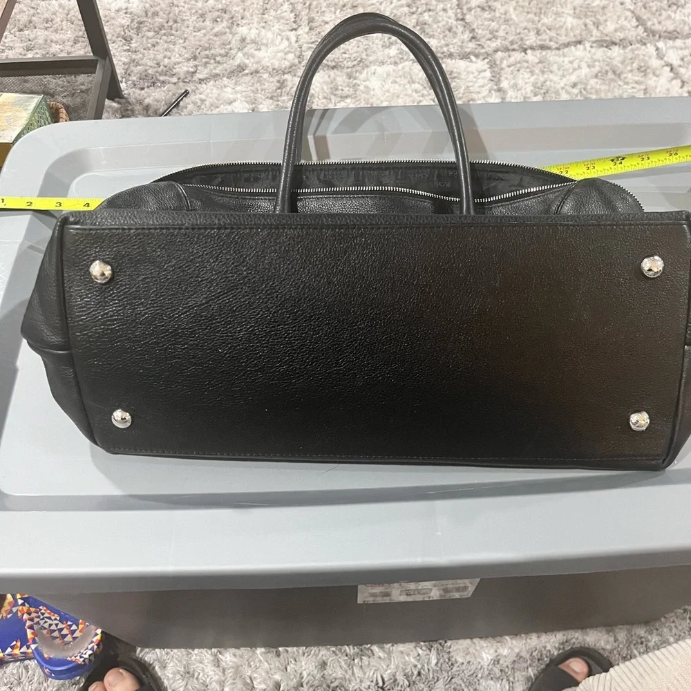 Michael Kors Black Leather Bag with Silver Hardware - Picture 4 of 6
